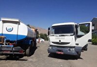 تانکر‌های آبرسان در خدمت آیین وداع با امام شهید
