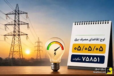 ثبت پیک مصرف برق در پررویدادترین روز سال ثبت پیک مصرف برق در پررویدادترین روز سال