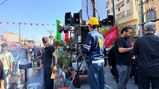 تامین برق مسیر پیاده‌روی جاماندگان اربعین توسط توزیع برق تهران